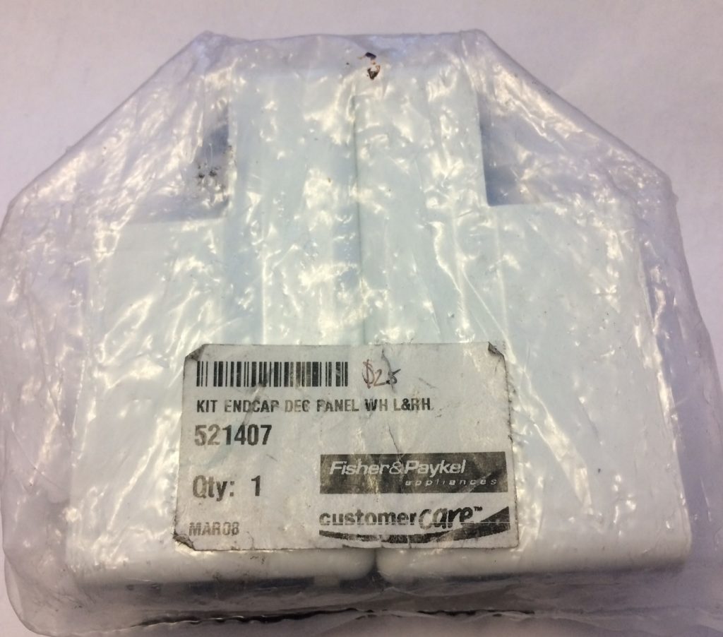 521407 DISHWASHER KICK PANEL END CAP WHITE Electrical Supplies Australia