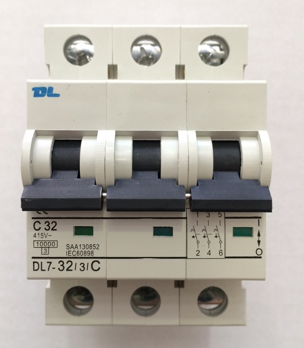 30385NLS 20Amp 10KA MCB Three Pole Circuit Breaker