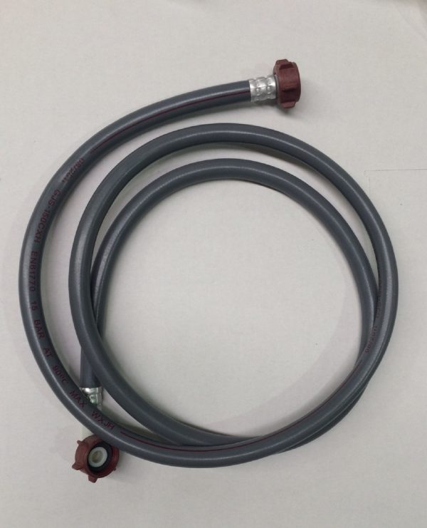 W046 HOSE INLET 2.5M GREY PLASTIC HOT/COLD
