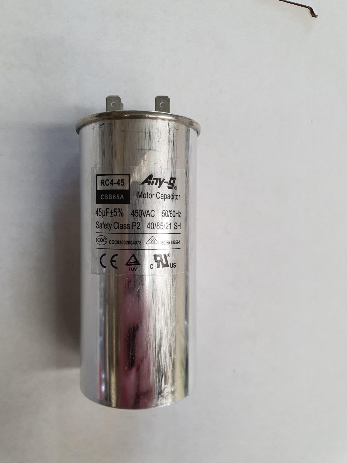 Universal 45 UF Metal Capacitor Electrical Supplies Australia