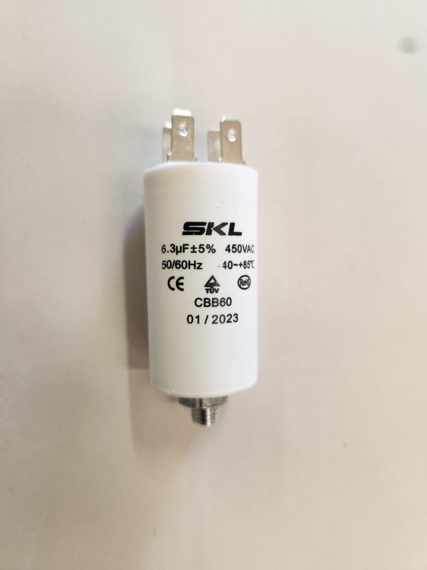 Capacitor 6.3 uF 6.3 MFD +10% -5% 450VAC CBB60 Run Circular Start Capacitor for AC Motor Run or Fan Start or Condenser Straight 50/60HZ